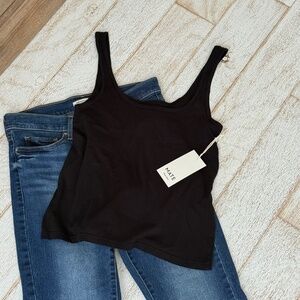 MATE Black Cotton Layering Tank XS